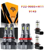 For Ford F 150 2015-2020 Front LED Headlights Hi/Lo w/ Canbus + Fog Light Bulbs (for: Ford)