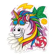Cool Unicorn Glasses Vinyl Decal Sticker - ebn7868
