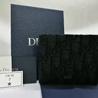 在飛比找PopChill優惠-[二手] DIOR 全新黑色Dior Oblique緹花短夾