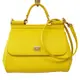 [二手] 【日本直送】Dolce & Gabbana Sicily 女士皮革手提包，單肩包黃色