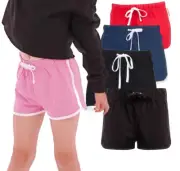 SF Clothing Girls Kids Retro Training Fitness Exercise Cotton Sports Shorts