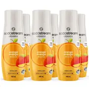 SodaStream Low Sugar Orange Mango Syrup Soda Mix 440mL Low Calorie Pack 6 BULK