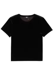 Paige Fiora Velvet T-shirt - Black - M (UK 12 / M) M (UK 12 / M)