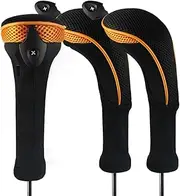 Andux Long Neck Golf Hybrid Club Head Covers with Interchangeable No. Tags Pack of 3 CTMT-01