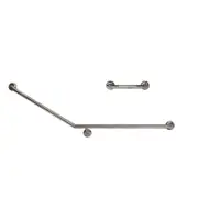 Dolphy 30o Flush Mount Side Wall Stainless Steel Grab Rail 840 x 700 mm RH - Silver