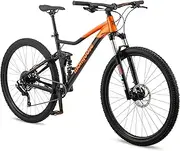 [Mongoose] Impasse Mountain Bike for Adult Men & Women, 7 or 9-Speed, Full Suspension, 27.5 or 29-Inch Wheel, 17 or 18-Inch Aluminum Frames, Front & Rear Mechanical or Hydraulic Disc Brake Options