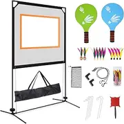 GLUTIA Outdoor Games for Adults, Giant Yard Paddle Game with Net for Lawn, Backyard, Camping, Beach