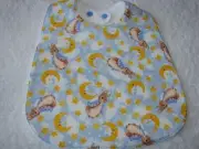 Peter Rabbit Blue Baby Bib Cotton Front Towelling Back Handmade