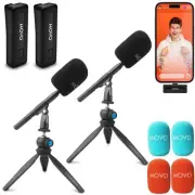 Wireless Mini Wireless Microphone for iPhone Podcast Equipment Bundle with WM...