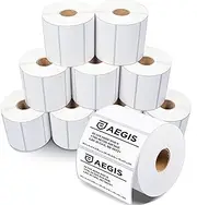 Aegis Adhesives - 3” X 1.5” Direct Thermal Labels for Shipping & Postage, Perforated & Compatible with Rollo, Zebra, & Other Desktop Label Printers (10 Rolls, 900/Roll)