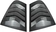 Carbon Fiber Triangular Rear Window Compatible for BMW F30 3 Series 2013-2019 318i 320i 325i Rear Window Louvers Shutters Blinds Cover Trim(Carbon Fiber Look)