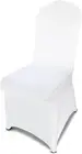 50 Pcs White Stretch Chair Covers - Premium Polyester Spandex Slipcovers for Wed
