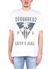 [Dsquared2] Dsquared2-T-Shirt D2 Caten'S Beach-Uomo M