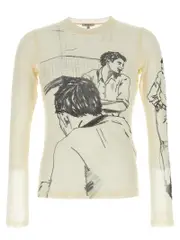 [J.W. Anderson] J. W. Anderson-Long Sleeve Underpinning T Shirt Bianco-Uomo L