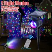 Solar Colorful Rotating LED Projector Lights Outdoor Garden Lawn Decor w/ Remote