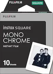 Instax Fujifilm Square Film, Monochrome 10 Pack