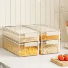 Portable Noodle Storage Box Transparent Spaghetti Box Refrigerator