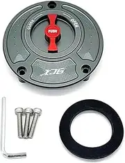 Motorcycle Engine Oil Filler Cap Fuel gas tank cap cover CNC aluminum keyless For Yamaha XJ6 for Diversion 2009-2015 motorcycle accessories 6 colors(Gray Red)