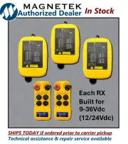 Magnetek Radio Remote Control Flex 4EX2 ~ with 3-RX units, 9-36Vdc(12/24V) input