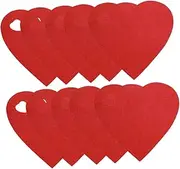 Beaupretty 200pcs Red Heart Shaped Paper Tags for Presents Decorative Heart Labels with String for Easy Attachment for Weddings Birthdays and Valentine Day Celebrations