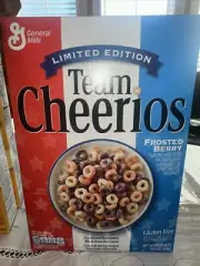 NEW Limited Edition Team Cheerios Frosted Berry Whole Grain Cereal Box 10.9oz