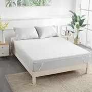 Mattress Topper King, Assile 3 Inch Green Tea Memory Foam Mattress Topper with Zippered Bamboo Cover, Cloud-Like Soft