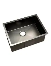 [Cefito] Kitchen Sink Stainless Steel 60X45CM Basin Single Bowl Laundry in Black