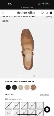 Dolce Vita - reyes crystal ballet flats In Brown SOLD OUT Everywhere! Size 6.5