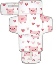 Reusable Diaper Changing pad with Tissue Pocket Portable Baby Changing pad for Moms, Dads