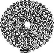 TI-EDC Pure Titanium Bead Ball Chain Necklace, Jewelry Chain Adjustable with Gift Package for Men and Women (3.0mm Bead-30in Length)