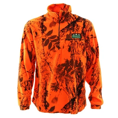 Ridgeline Micro Fleece Long Sleeve Zip Shirt Blaze Camo 2XL