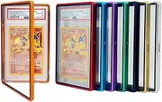 Metal PSA Slab Bumper Case UV Resistant- Safeguard Stackable Magnetic Aluminum Metal Case For Graded Cards (Orange)