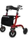 Henmnii Rollator Walker for Seniors, Lightweight Foldable All Terrain HDT01X Red
