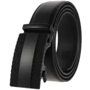 Fashion Men's Cow Leather Belt Automatic Buckle Strap Gift White Black Waistband