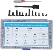 600Pcs Computer Screw Set Carbon Steel M2 M2.5 M3 Brush Kit Maintenance for PC Cases Power Supplies Motherboards Hard Drives Laptops
