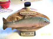 Rainbow Trout Jim Beam Fish Plaque Decorative Whiskey Bottle Decanter "Empty"