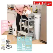 Mother's Helper Adjustable Height Step Stool for Kids - Modern Kitchen Essential