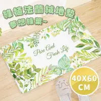 在飛比找momo購物網優惠-【半島良品】40x60cm/夢想綠葉/綠植系列法蘭絨防滑地墊