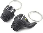 Bicycle Brake Levers, Bike Gear Shifter Set 3x6 18 Speed Bicycle Twist Gear Grip Switch Kit Replacement 2pcs