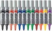Pentel Maxiflo Whiteboard Marker Bullet Point 2.1mm Medium Nib Assorted Colours, Box of 12 Markers (MWL5-AST)