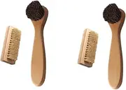 Hand Cleaning Brush Kit 4pcs Wooden Nail Brush for Hands Fingertips Feet Natural Pig Bristles