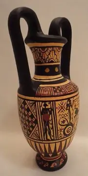 Archaeological Greek Pottery Art Rare 900 BC Geometric Painted Vase Amphora