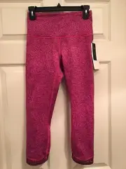 Lululemon Transcend Crop NWT Size 6 Grapefruit/Paradise Pink/Red Grape rare!