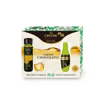 在飛比找PChome24h購物優惠-The CHOYA梅酒酒瓶造型黑巧克力30g