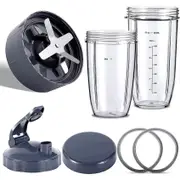 Blender Replacement Parts for NutriBullet Blenders 600W/900W/PRO - Extractor Blade & 32oz Huge Cups & 24oz Huge Cups Photo Color