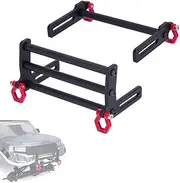 SCX10 TRX4 Bumpers Bull Bars,Adjustable Aluminum Front Rear Bumpers Bull Bars for 1/10 RC Crawler Axial SCX10 TRX4 LCG Chassis FJ40 Dodge Power Wagon Body (Black with Tow hook)