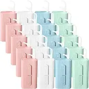 20 Pcs Ravel Mini Refillable Dental Flossers Case Portable glide Dental Floss Dispenser with 10 Count Floss Picks Automatic Dental Floss Pick Organizer for Traveling Outdoor and Indoor Dining