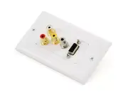 VGA + 3.5 mm Stereo + 3 RCA Wall Plate