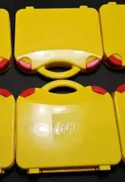 2 LEGO Travel Carrying Cases Box Storage Container Yellow New (2 Pack)