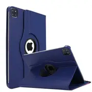 For Apple iPad Pro 12.9 inch 2022 6th Gen /2021 5th Gen Cover, iPad Pro 5th Generation 2021 Leather Smart 360 Rotate Flip Stand Case Cover (Navy Blue)